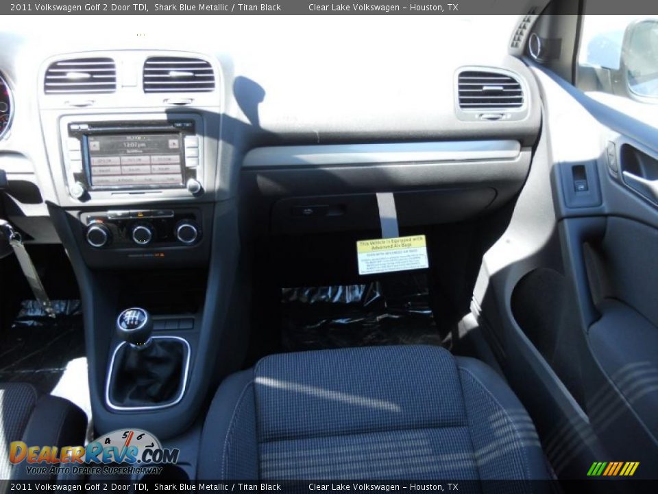 2011 Volkswagen Golf 2 Door TDI Shark Blue Metallic / Titan Black Photo #15