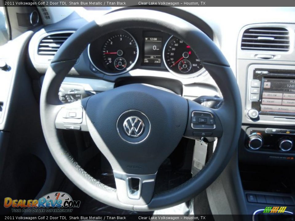 2011 Volkswagen Golf 2 Door TDI Steering Wheel Photo #16