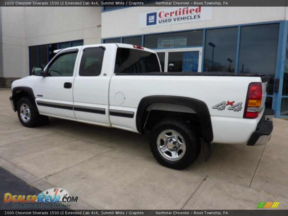 2000 Chevrolet Silverado 1500 LS Extended Cab 4x4 Summit White / Graphite Photo #4