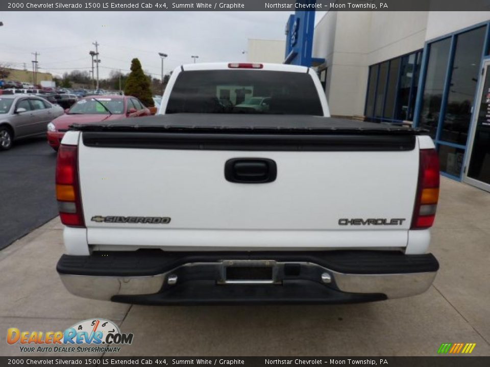 2000 Chevrolet Silverado 1500 LS Extended Cab 4x4 Summit White / Graphite Photo #5