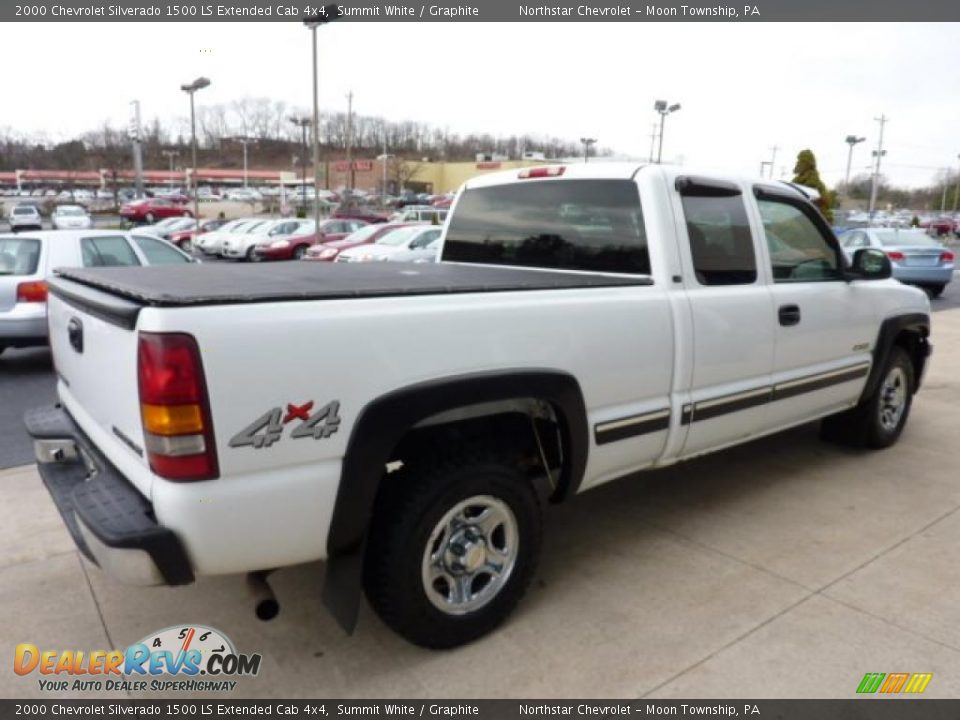 2000 Chevrolet Silverado 1500 LS Extended Cab 4x4 Summit White / Graphite Photo #6