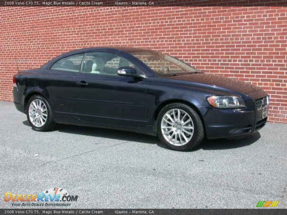 2008 Volvo C70 T5 Magic Blue Metallic / Calcite Cream Photo #2