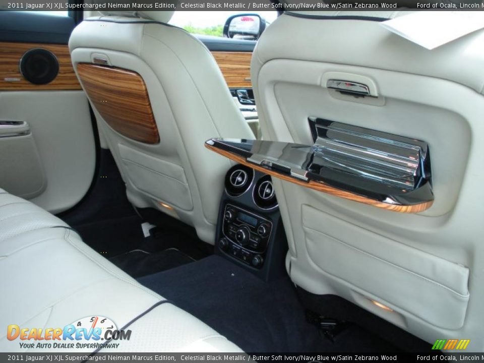 Butter Soft Ivory/Navy Blue w/Satin Zebrano Wood Interior - 2011 Jaguar XJ XJL Supercharged Neiman Marcus Edition Photo #17