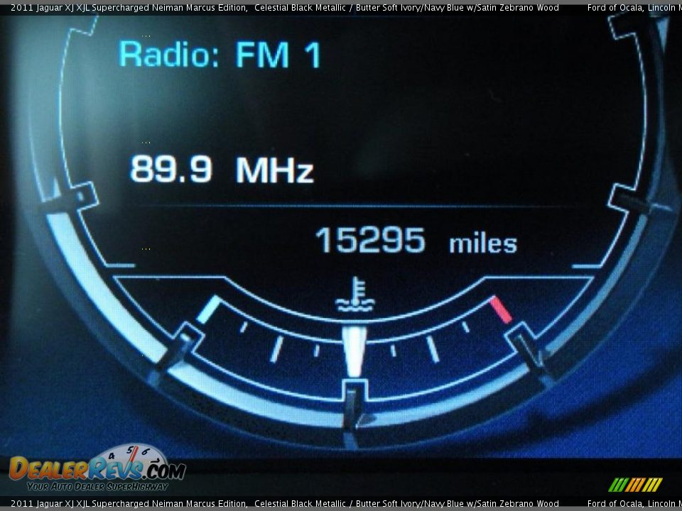 2011 Jaguar XJ XJL Supercharged Neiman Marcus Edition Celestial Black Metallic / Butter Soft Ivory/Navy Blue w/Satin Zebrano Wood Photo #23