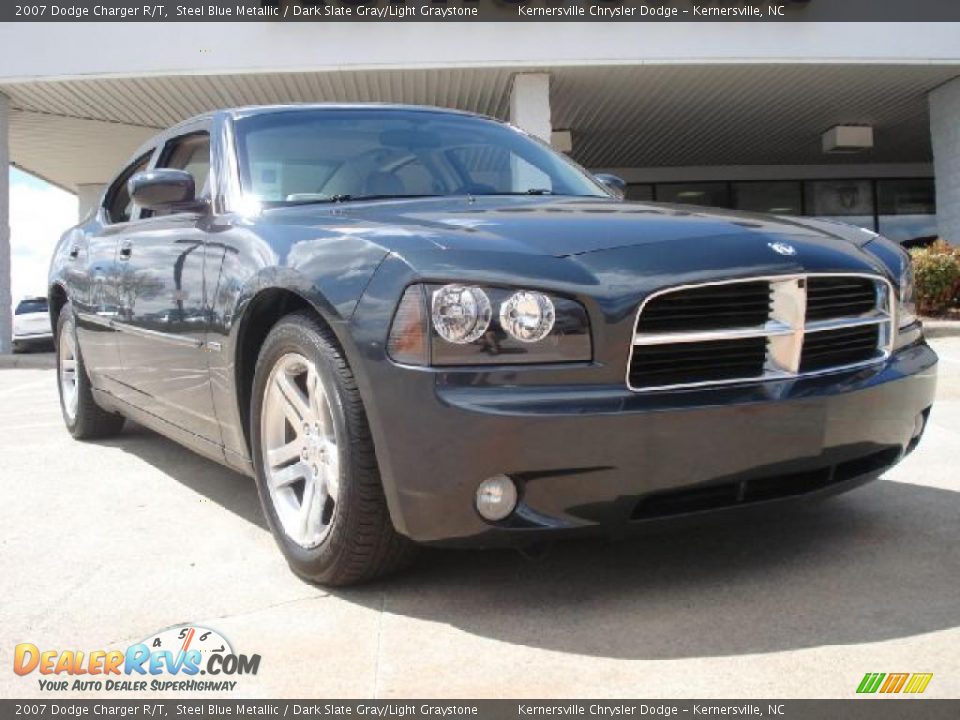 2007 Dodge Charger R/T Steel Blue Metallic / Dark Slate Gray/Light Graystone Photo #1