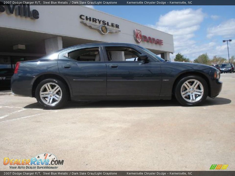 2007 Dodge Charger R/T Steel Blue Metallic / Dark Slate Gray/Light Graystone Photo #2