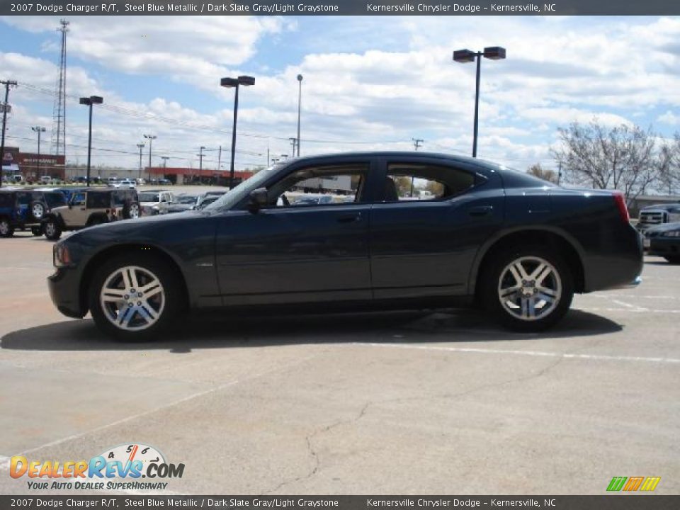 2007 Dodge Charger R/T Steel Blue Metallic / Dark Slate Gray/Light Graystone Photo #6