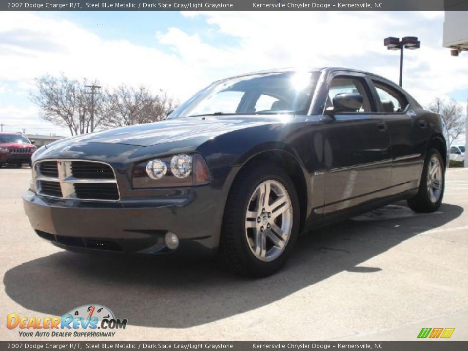 2007 Dodge Charger R/T Steel Blue Metallic / Dark Slate Gray/Light Graystone Photo #7