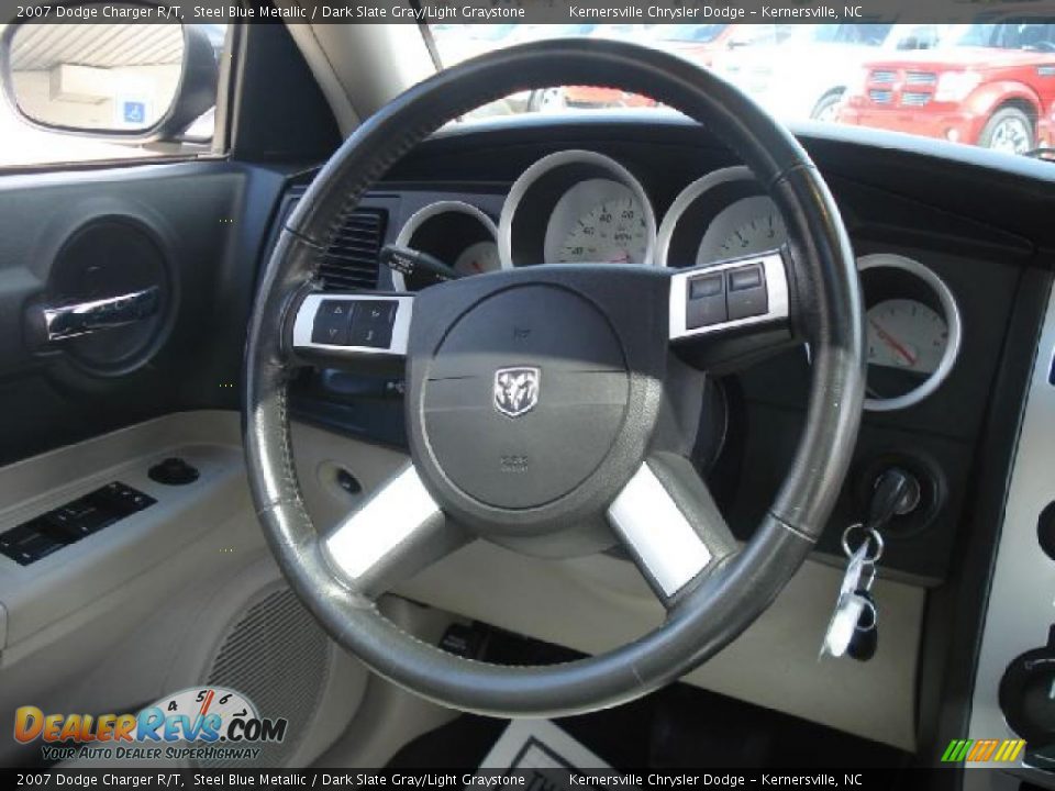 2007 Dodge Charger R/T Steel Blue Metallic / Dark Slate Gray/Light Graystone Photo #24