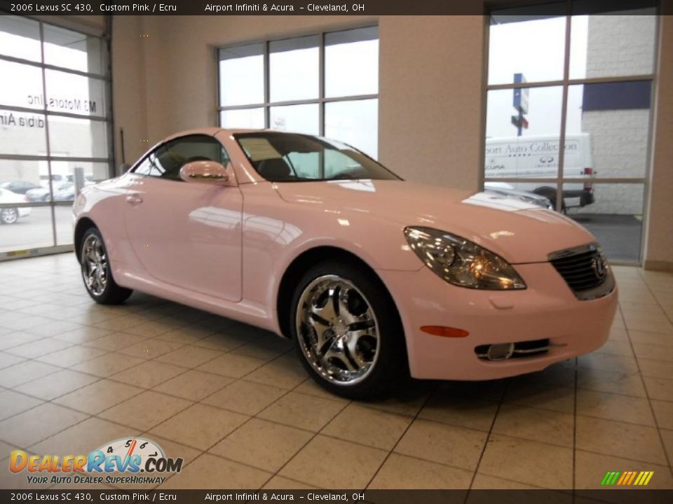 2006 Lexus SC 430 Custom Pink / Ecru Photo #12