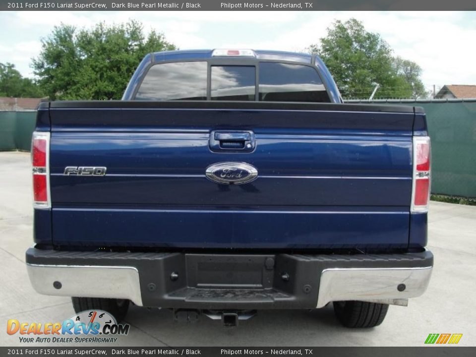 2011 Ford F150 Lariat SuperCrew Dark Blue Pearl Metallic / Black Photo #4