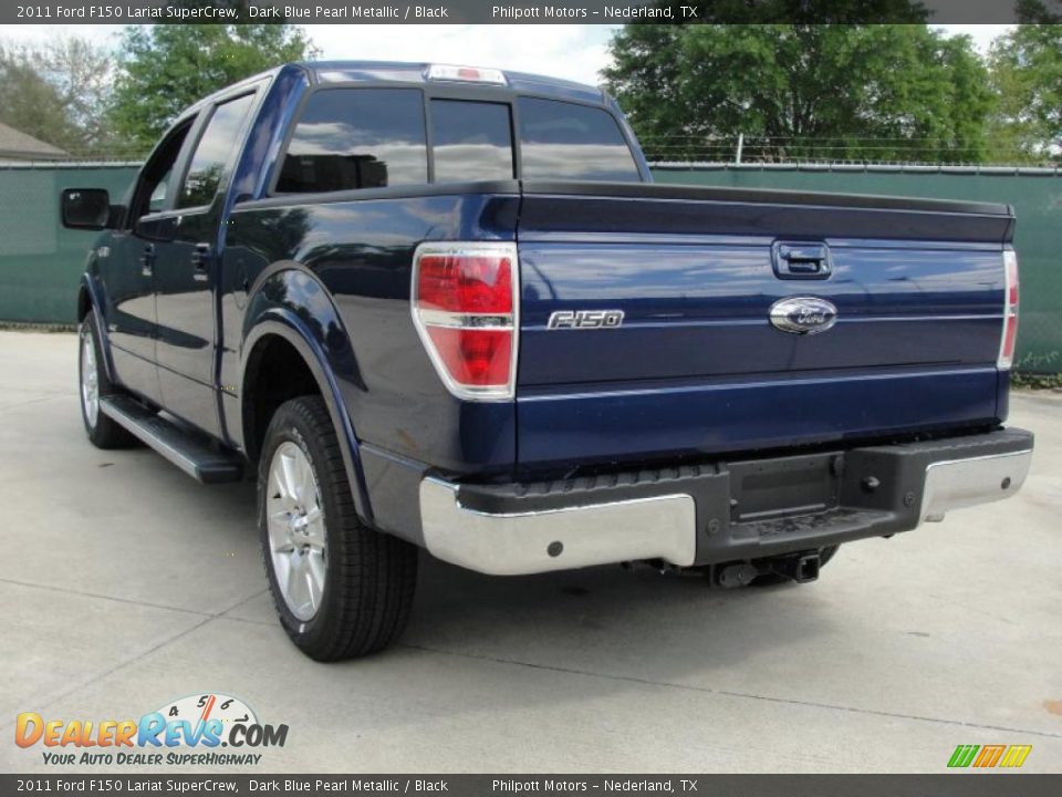 2011 Ford F150 Lariat SuperCrew Dark Blue Pearl Metallic / Black Photo #5