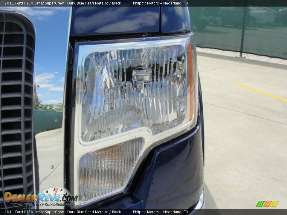2011 Ford F150 Lariat SuperCrew Dark Blue Pearl Metallic / Black Photo #9