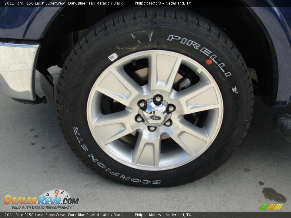 2011 Ford F150 Lariat SuperCrew Dark Blue Pearl Metallic / Black Photo #11