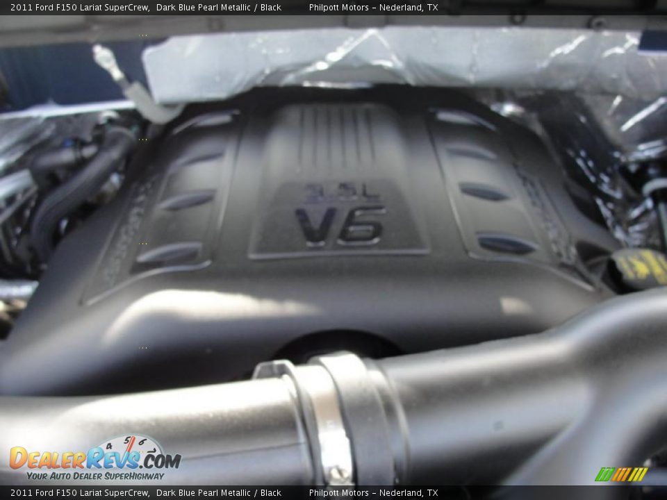 2011 Ford F150 Lariat SuperCrew Dark Blue Pearl Metallic / Black Photo #18