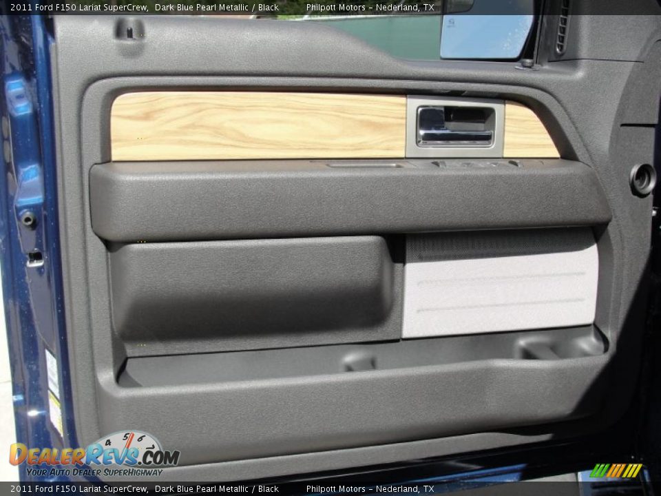 2011 Ford F150 Lariat SuperCrew Dark Blue Pearl Metallic / Black Photo #22