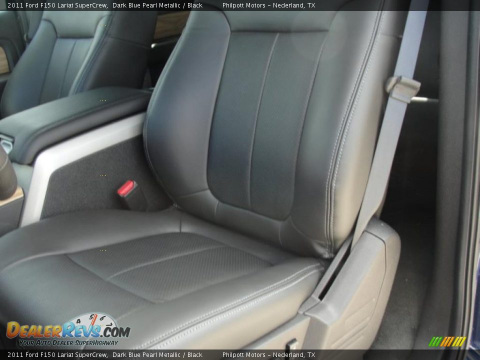 2011 Ford F150 Lariat SuperCrew Dark Blue Pearl Metallic / Black Photo #24
