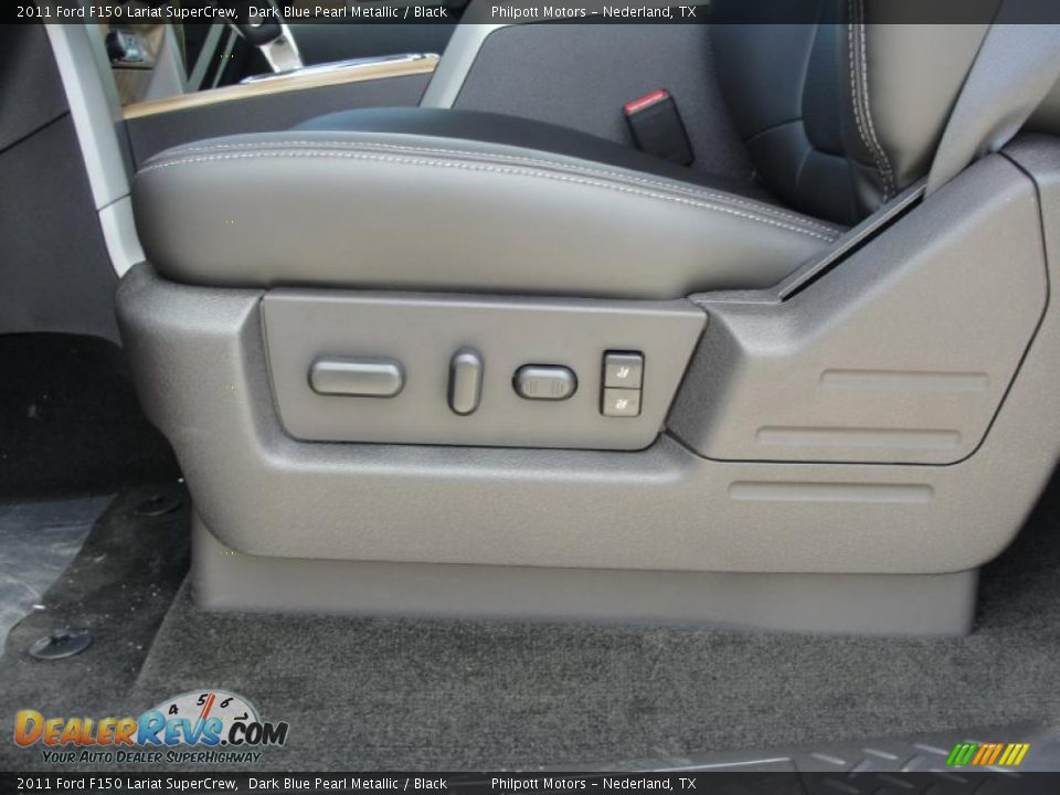 2011 Ford F150 Lariat SuperCrew Dark Blue Pearl Metallic / Black Photo #25