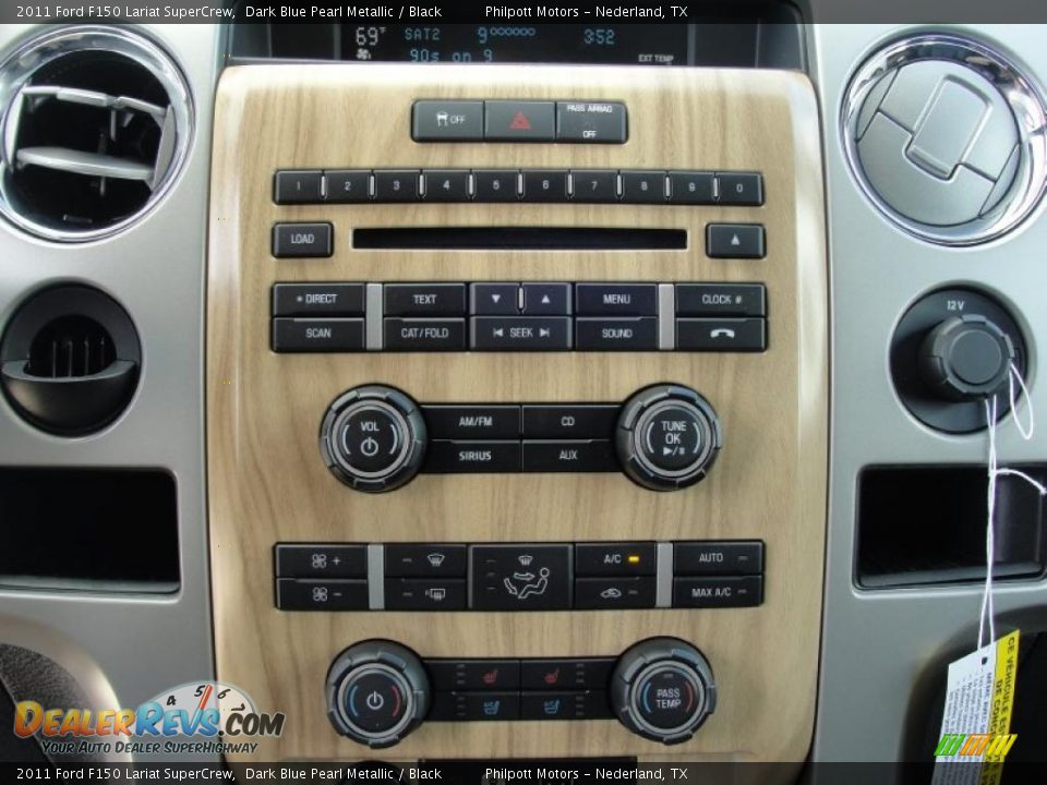 2011 Ford F150 Lariat SuperCrew Dark Blue Pearl Metallic / Black Photo #27