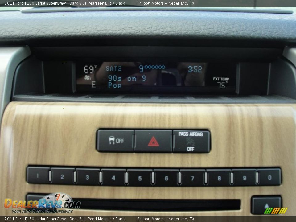 2011 Ford F150 Lariat SuperCrew Dark Blue Pearl Metallic / Black Photo #28