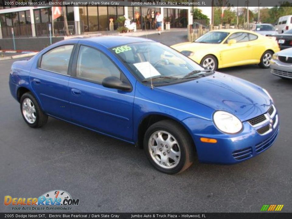 2005 Dodge Neon SXT Electric Blue Pearlcoat / Dark Slate Gray Photo #1