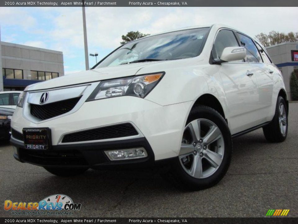 2010 Acura MDX Technology Aspen White Pearl / Parchment Photo #1