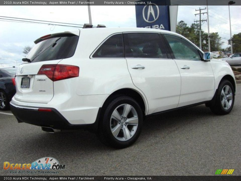 2010 Acura MDX Technology Aspen White Pearl / Parchment Photo #5