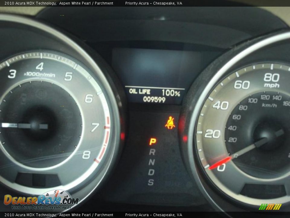 2010 Acura MDX Technology Aspen White Pearl / Parchment Photo #20