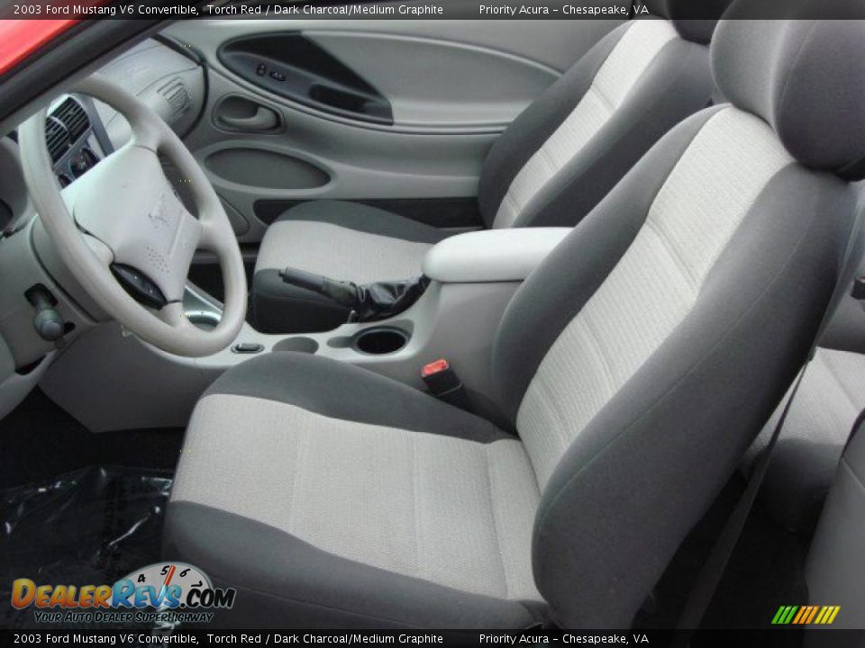 2003 Ford Mustang V6 Convertible Torch Red / Dark Charcoal/Medium Graphite Photo #8