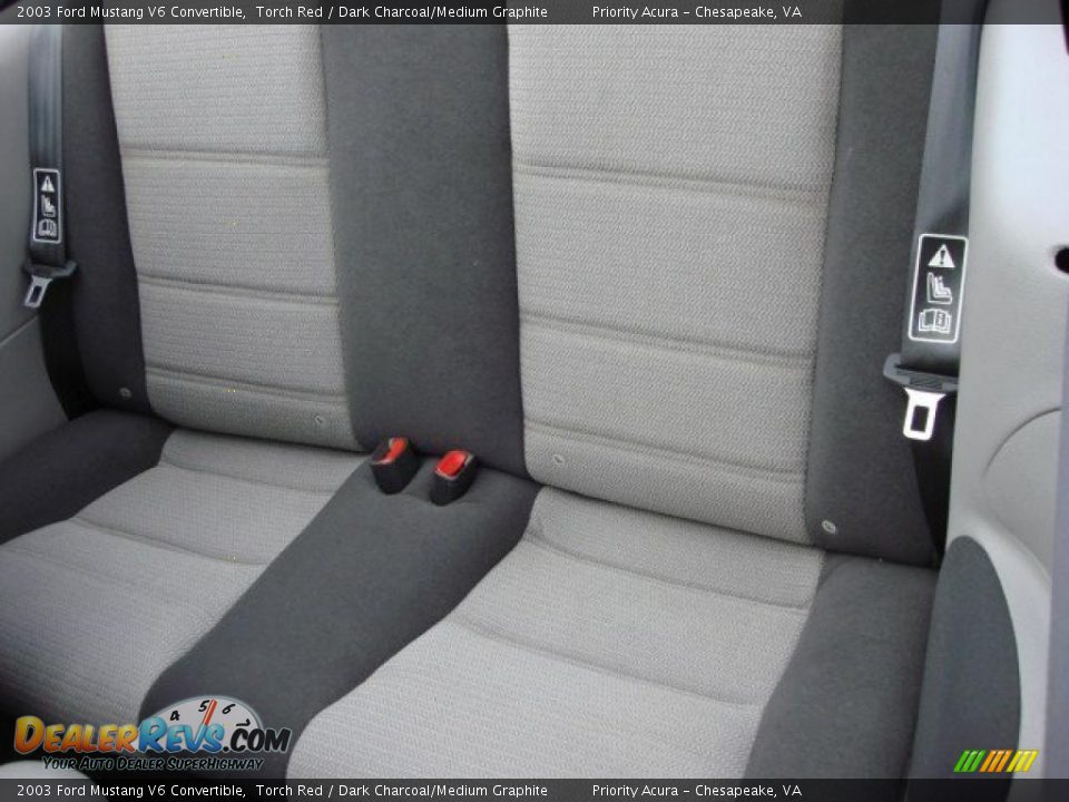 2003 Ford Mustang V6 Convertible Torch Red / Dark Charcoal/Medium Graphite Photo #9