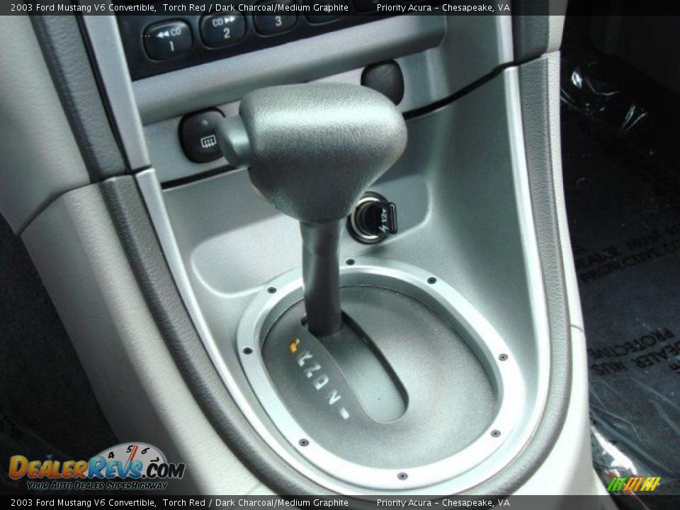 2003 Ford Mustang V6 Convertible Torch Red / Dark Charcoal/Medium Graphite Photo #15