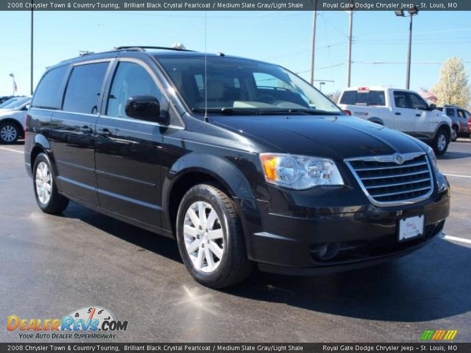 2008 Chrysler town and country black #1