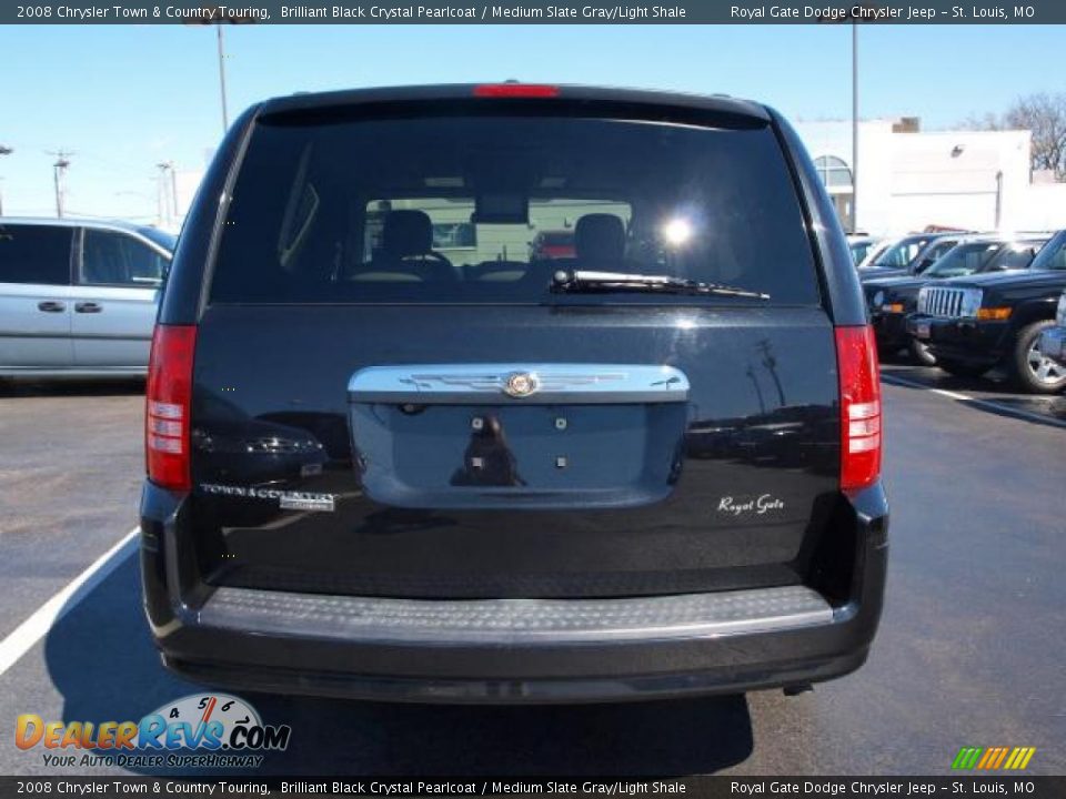 2008 Chrysler Town & Country Touring Brilliant Black Crystal Pearlcoat / Medium Slate Gray/Light Shale Photo #6