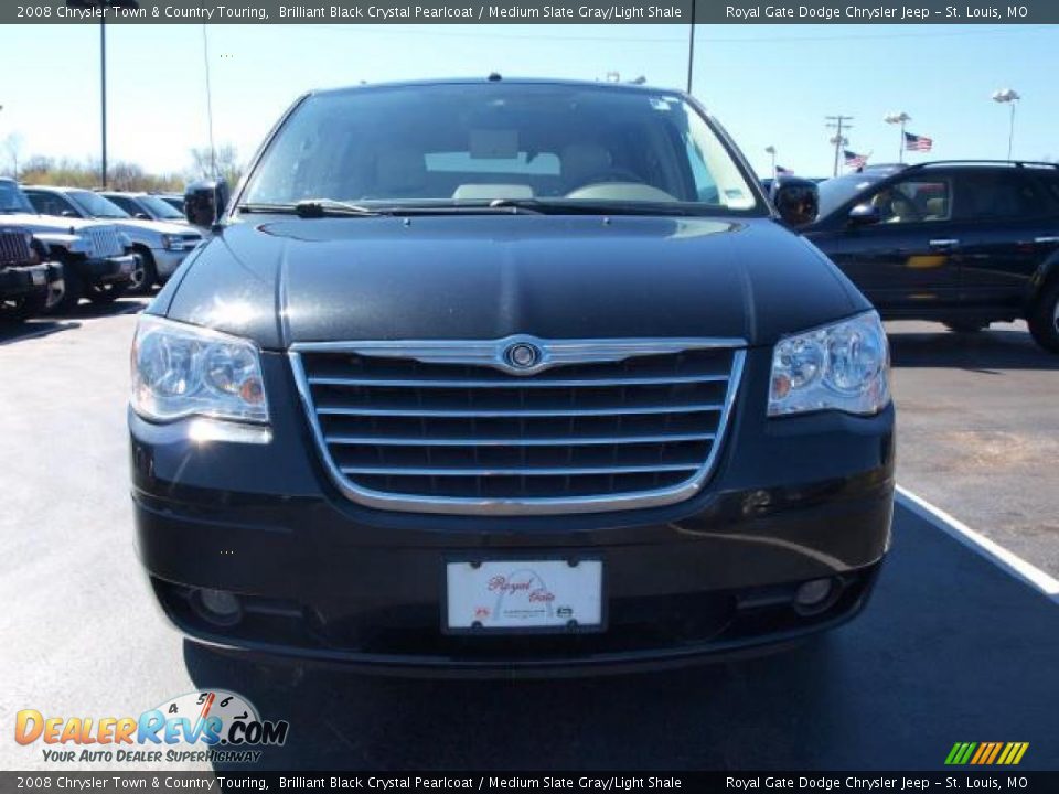 2008 Chrysler Town & Country Touring Brilliant Black Crystal Pearlcoat / Medium Slate Gray/Light Shale Photo #8
