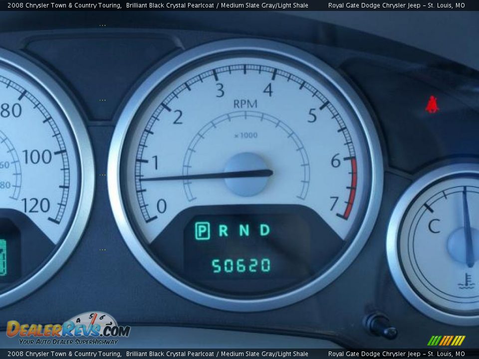 2008 Chrysler Town & Country Touring Brilliant Black Crystal Pearlcoat / Medium Slate Gray/Light Shale Photo #14