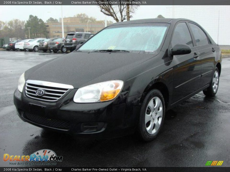 Front 3/4 View of 2008 Kia Spectra EX Sedan Photo #6