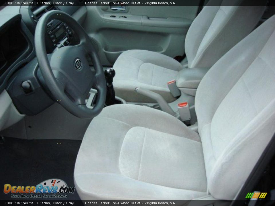 Gray Interior - 2008 Kia Spectra EX Sedan Photo #8