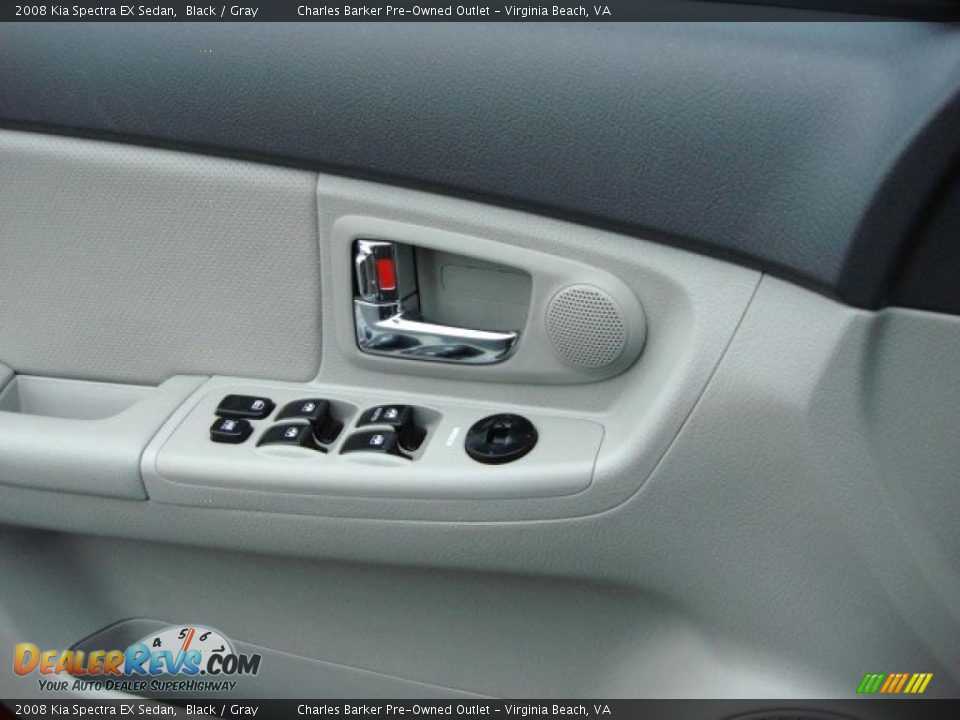 2008 Kia Spectra EX Sedan Black / Gray Photo #11