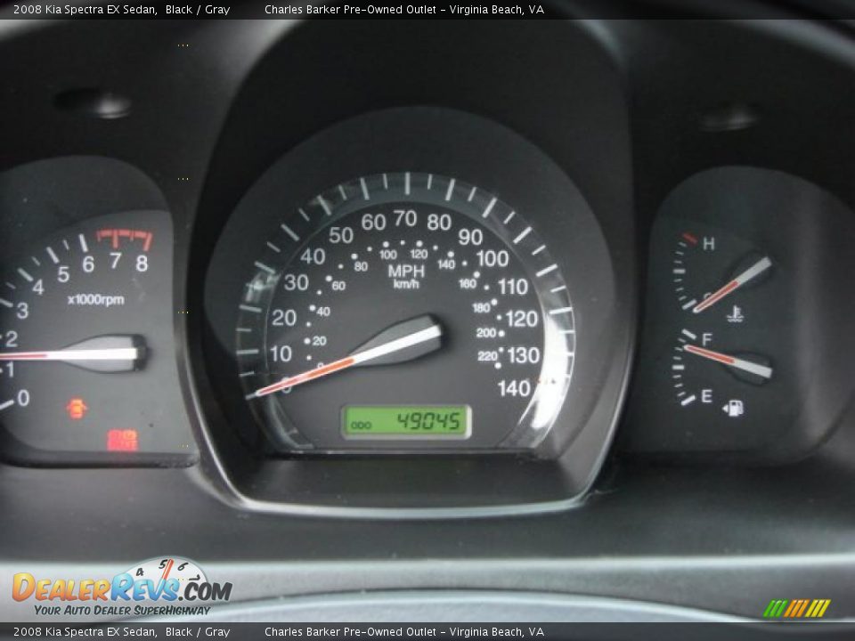 2008 Kia Spectra EX Sedan Gauges Photo #13