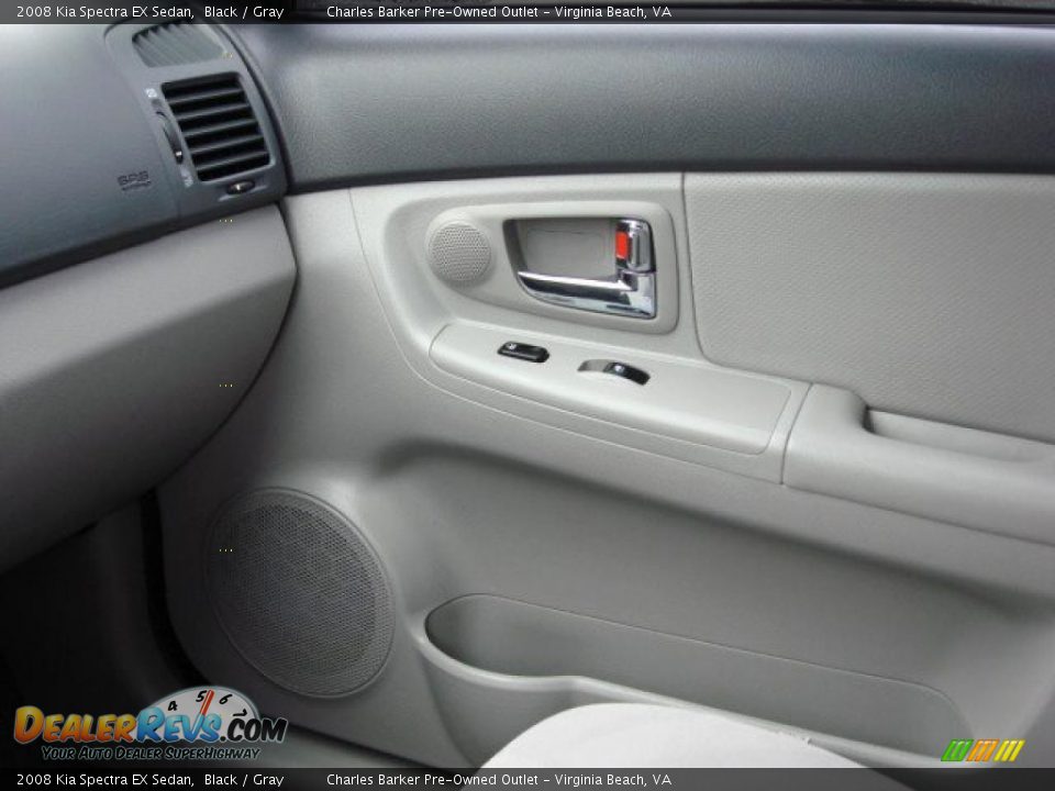 2008 Kia Spectra EX Sedan Black / Gray Photo #16