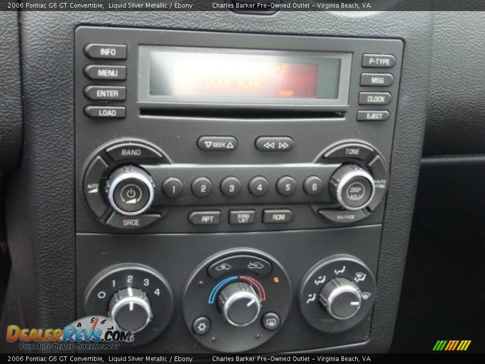 2006 Pontiac G6 GT Convertible Liquid Silver Metallic / Ebony Photo #11