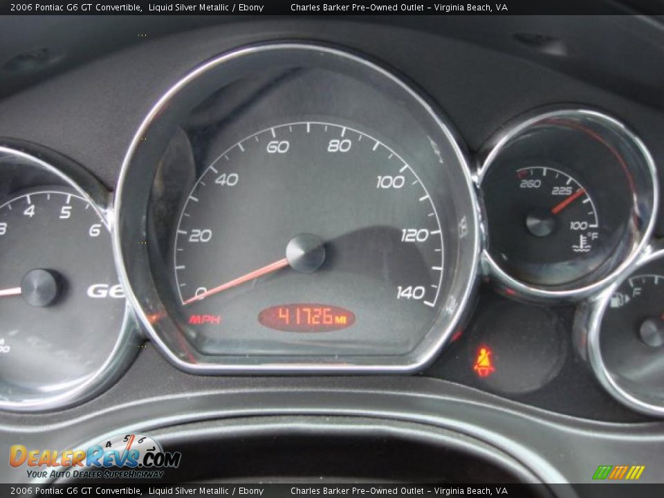 2006 Pontiac G6 GT Convertible Liquid Silver Metallic / Ebony Photo #13