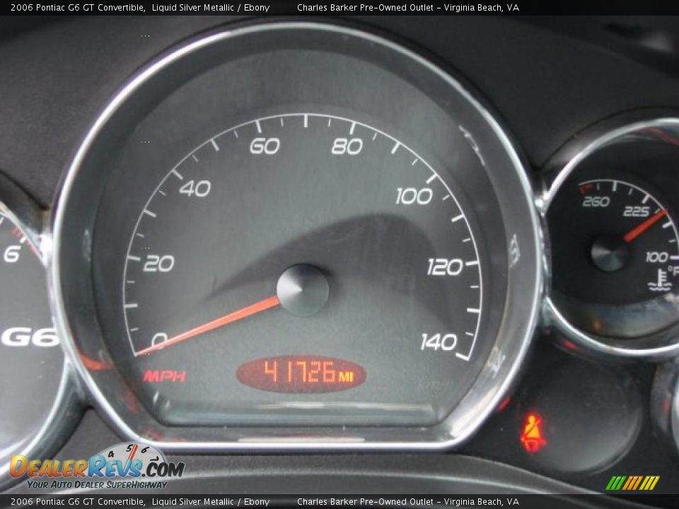 2006 Pontiac G6 GT Convertible Liquid Silver Metallic / Ebony Photo #14