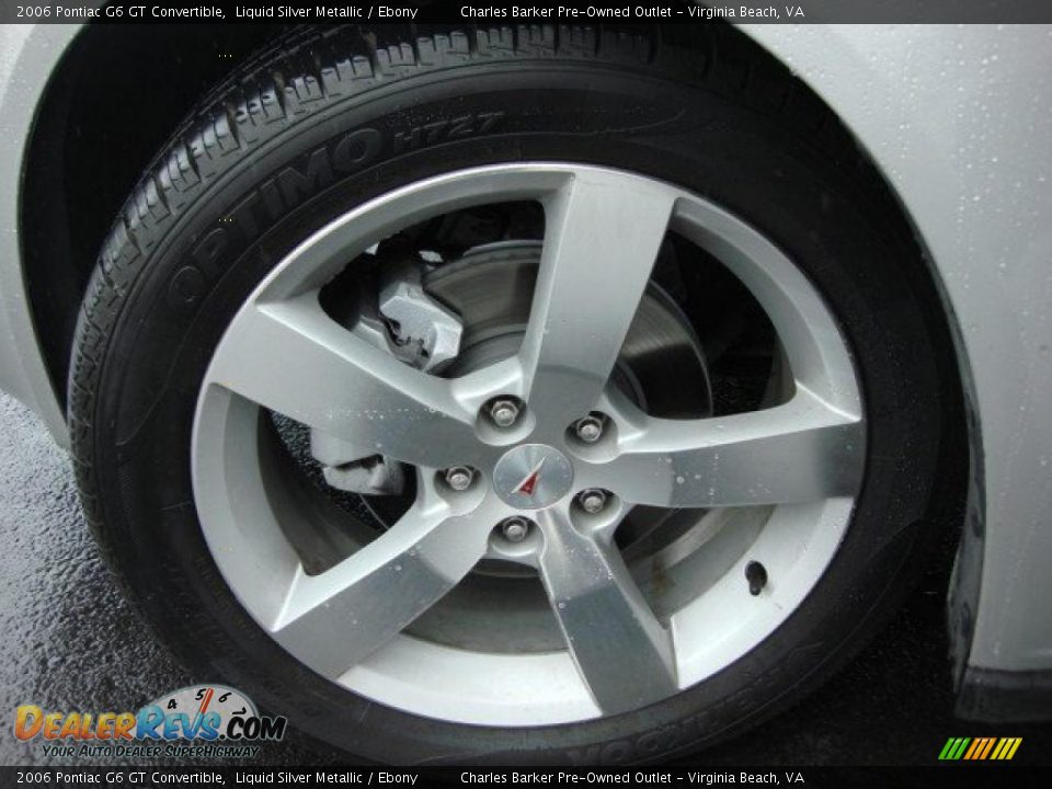 2006 Pontiac G6 GT Convertible Liquid Silver Metallic / Ebony Photo #16