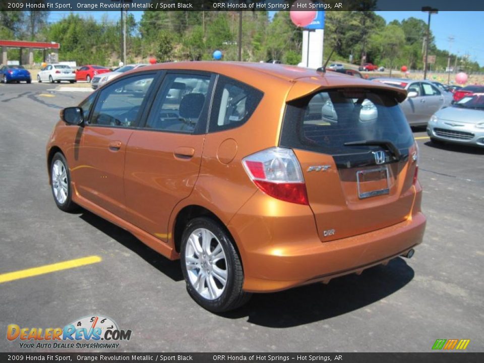 Orange Revolution Metallic 2009 Honda Fit Sport Photo #3