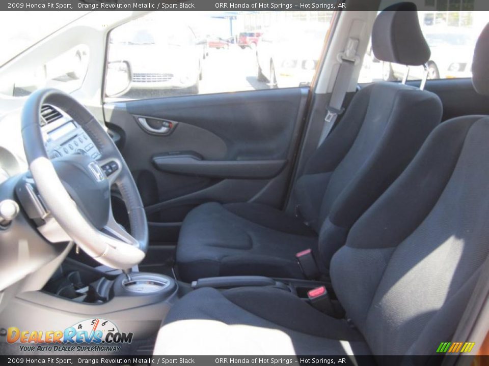 2009 Honda Fit Sport Orange Revolution Metallic / Sport Black Photo #10