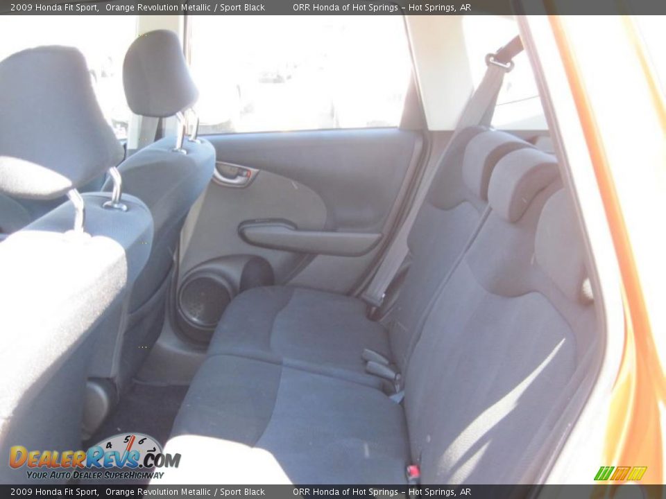 2009 Honda Fit Sport Orange Revolution Metallic / Sport Black Photo #11