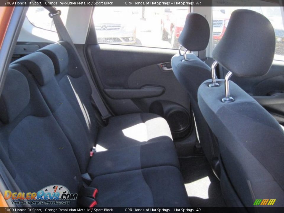 2009 Honda Fit Sport Orange Revolution Metallic / Sport Black Photo #14