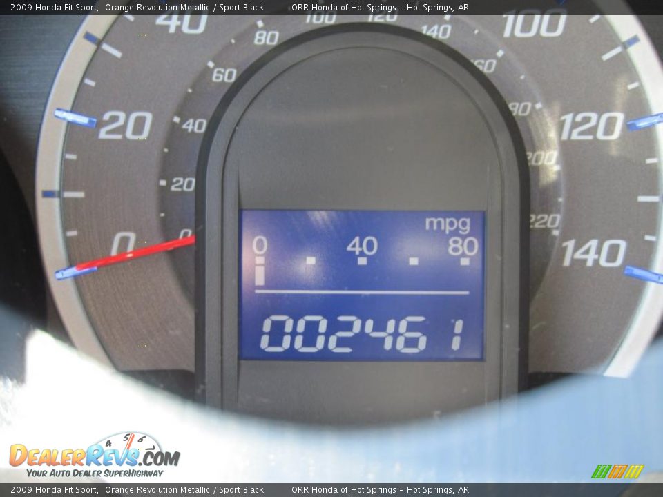 2009 Honda Fit Sport Orange Revolution Metallic / Sport Black Photo #17