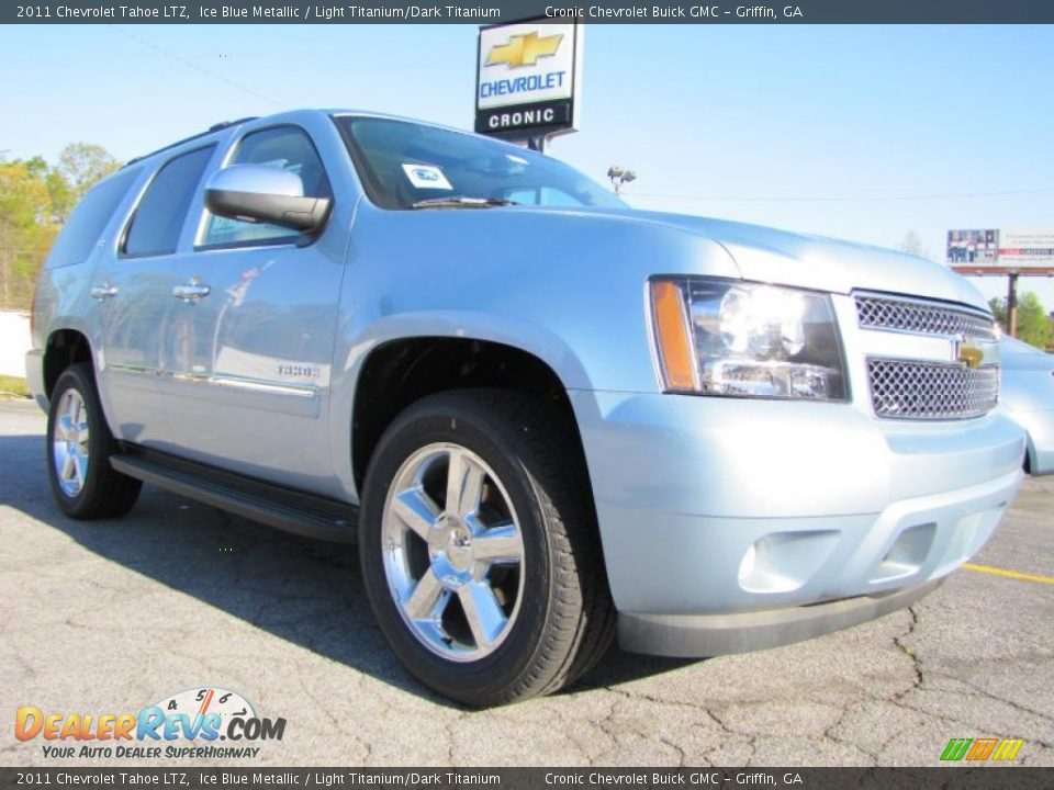 2011 Chevrolet Tahoe LTZ Ice Blue Metallic / Light Titanium/Dark Titanium Photo #1